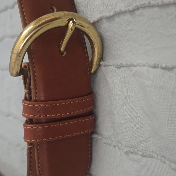 Coach Brown Leather Belt with Gold Buckle - Picture 5 of 7